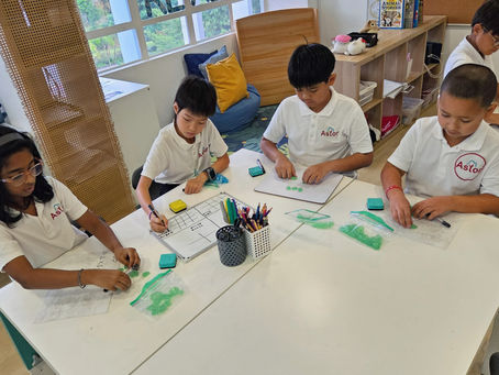 Astor International students showing Why Manipulatives Matter in Primary Mathematics