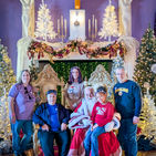 Father Christmas at Uhuburg Castle in Helen, GA; Tatooed Santa