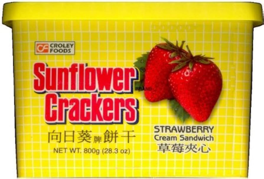 Sunflower Crackers - Strawberry in Plastic Tub - 800 G