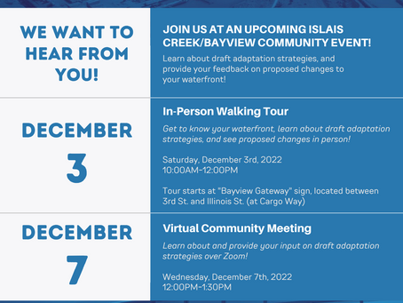 Walking Tours & Meetings to Build Sea Level Rise Savvy with the Port of SF