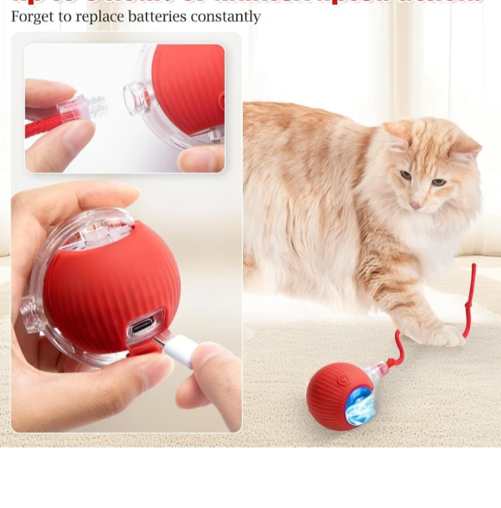 Thumbnail: Smart rolling led pets ball
