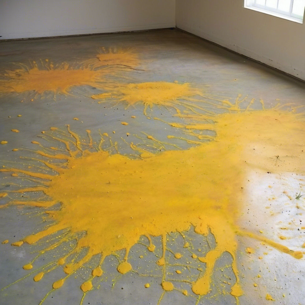 concrete floor. with spatters or paint. a space an artist uses to paint. industrial.jpg