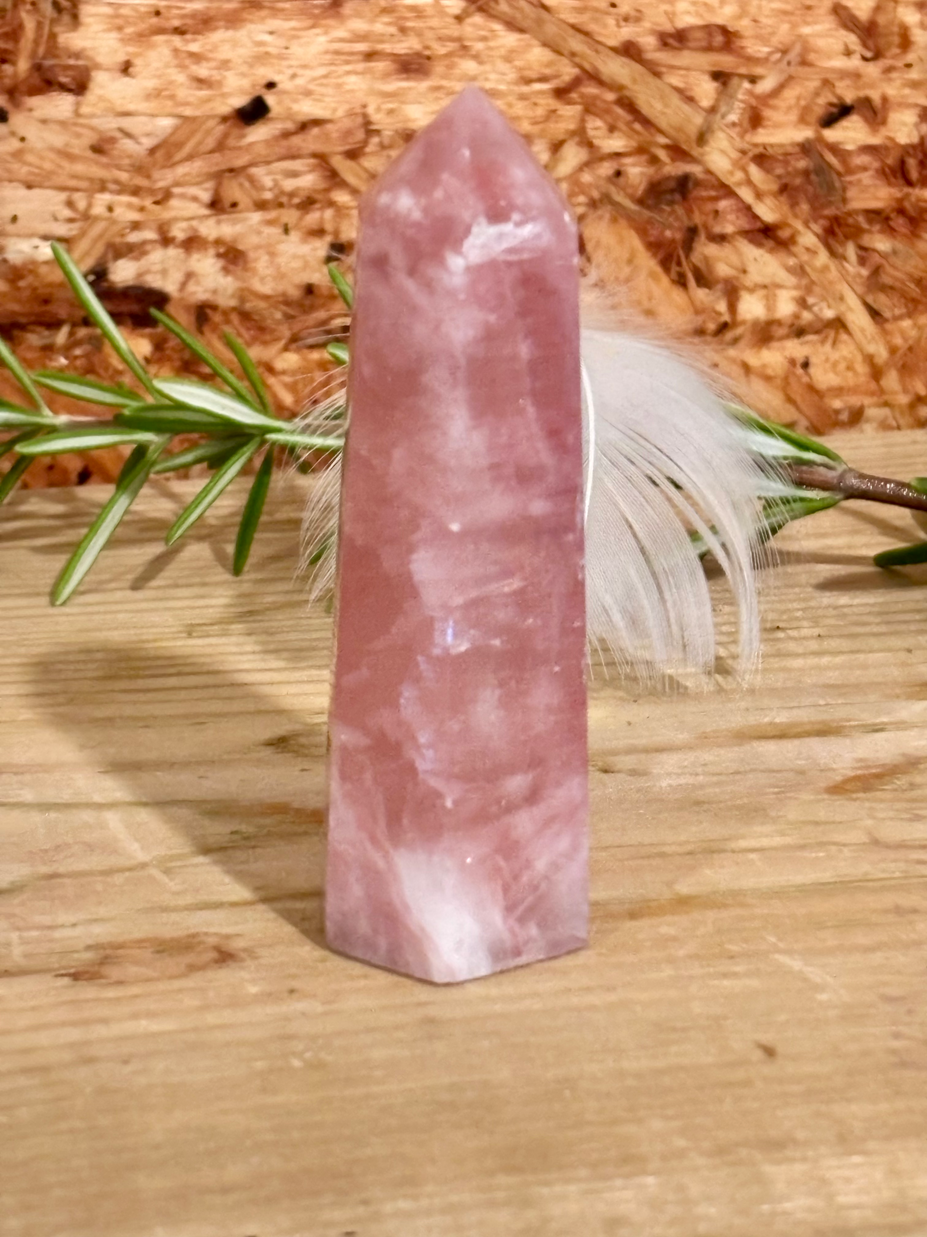 Rose Calcite Tower