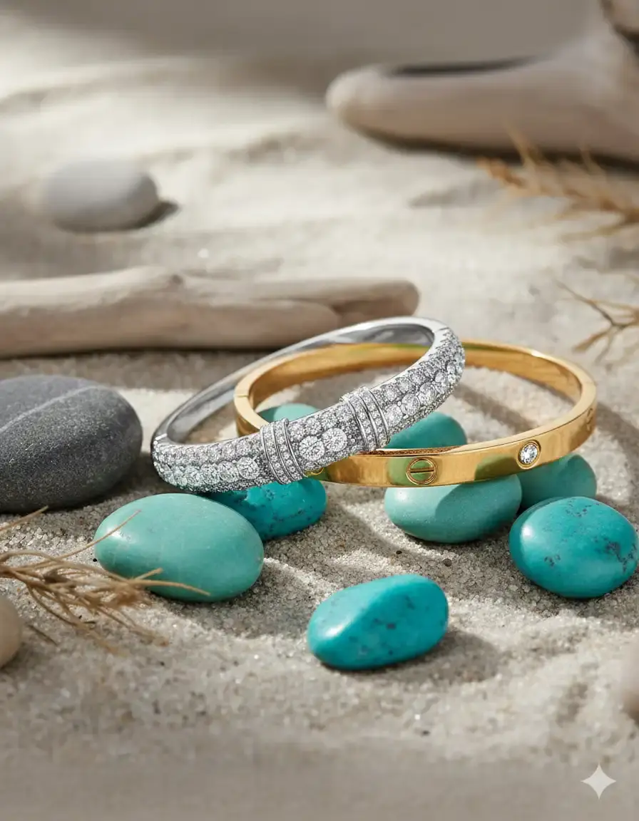 Bracelets on pebble.webp