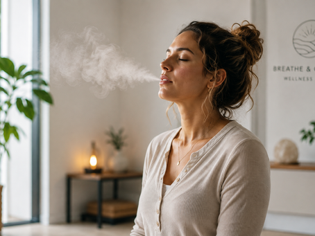 women doing breathwork to help with depression