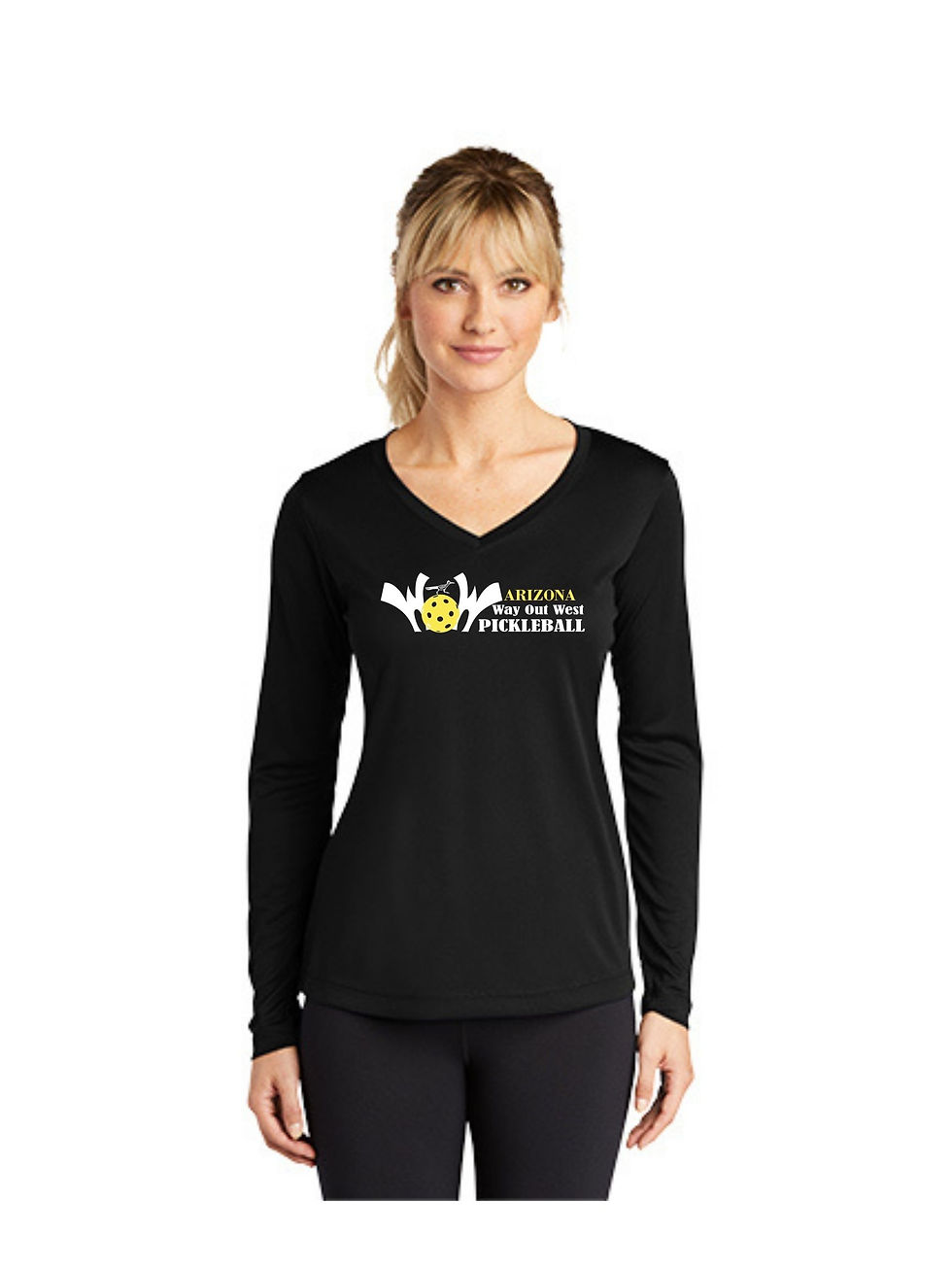 LST353LS Sport-Tek Long Sleeve PosiCharge® with White Logo