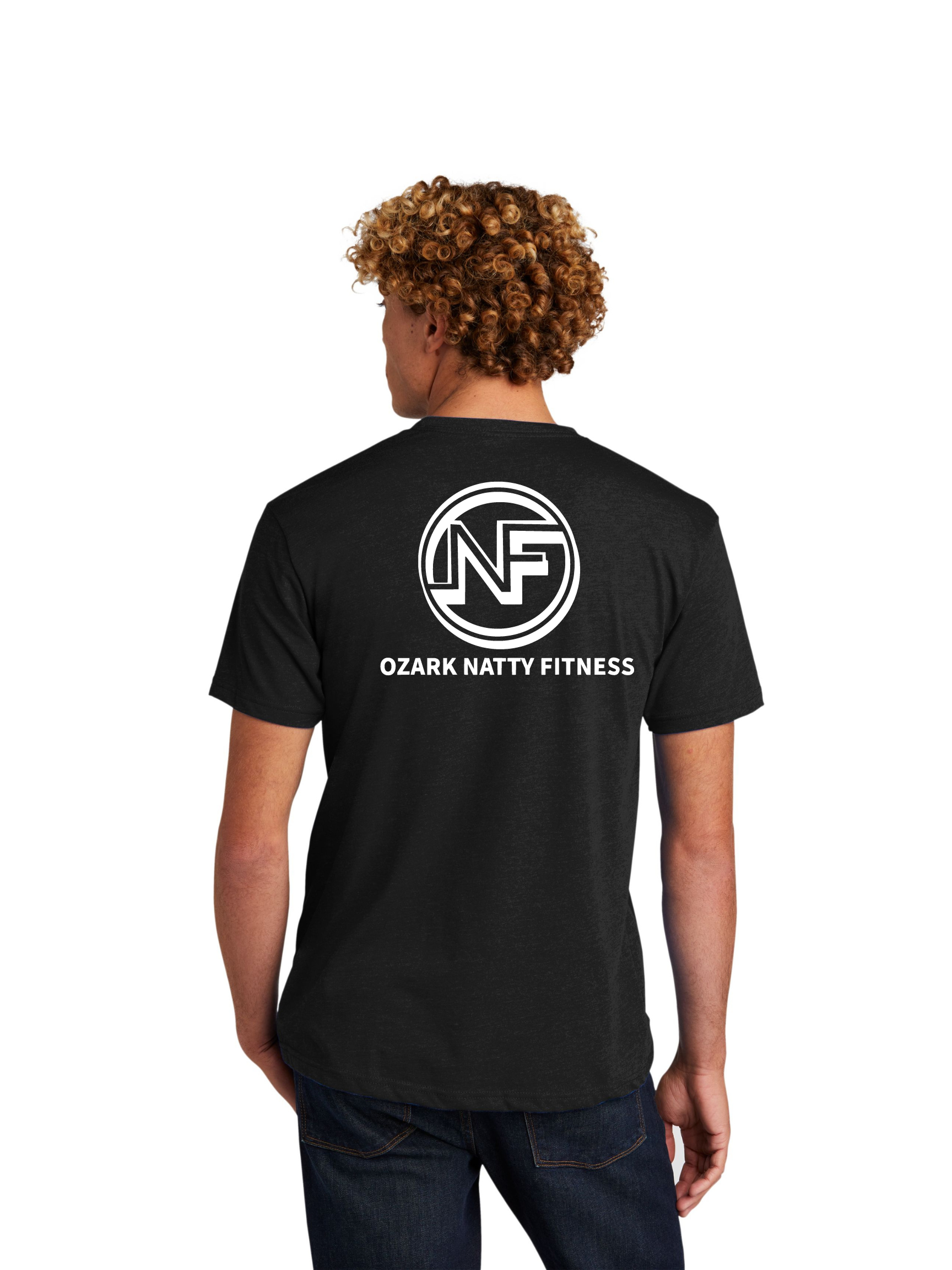 Ozark Natty Fitness logo on a super soft Next Level t-shirt