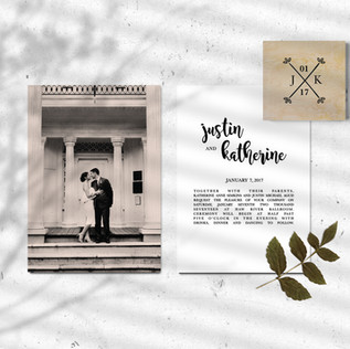 Justin & Katherine Wedding Invites