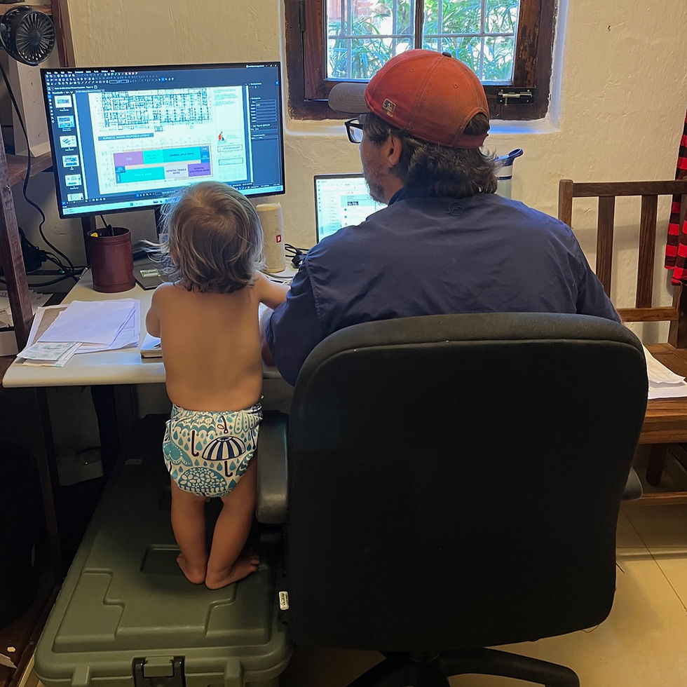 Mark and his personal assistant work in the office