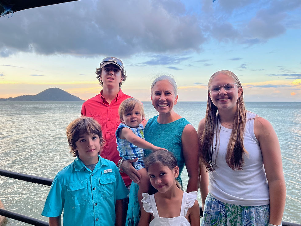 Mom is happy to have all her children together