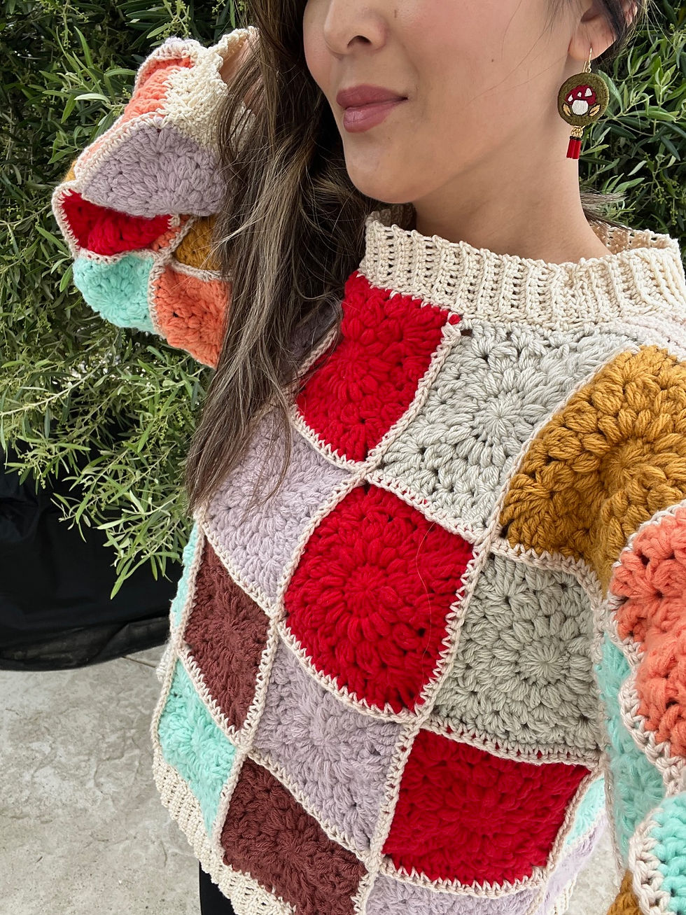Thumbnail: Patchwork Sweater-PDF Crochet Pattern