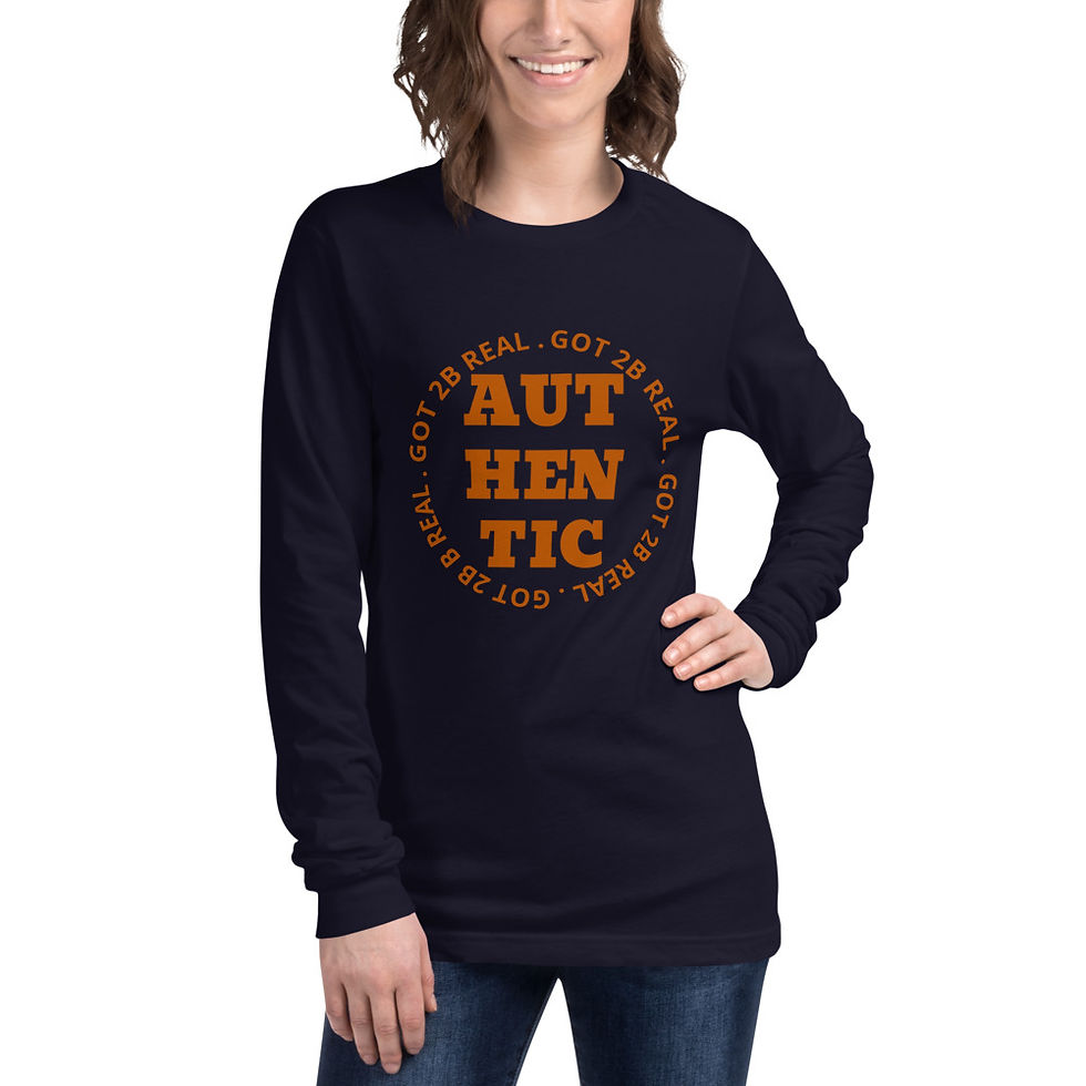 Thumbnail:  GOT 2B Real _ AUTHENTIC Long Sleeve Tee (mustard lettering)