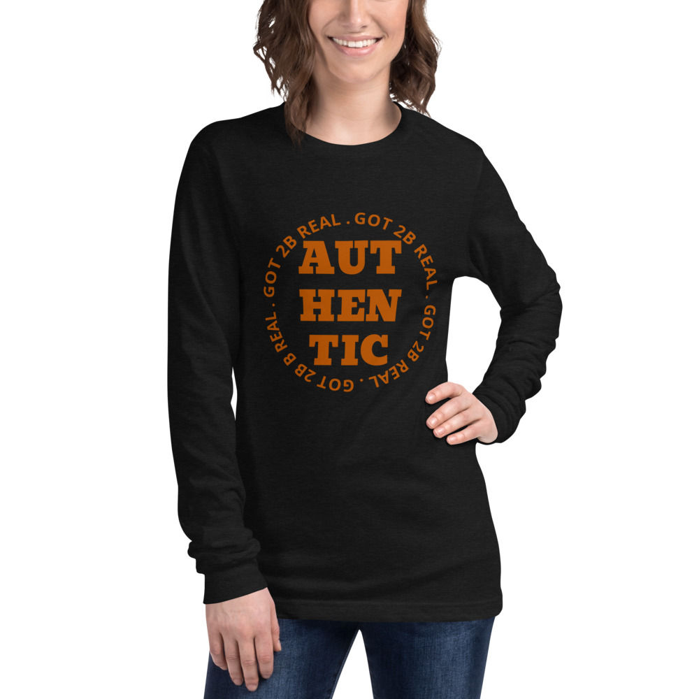  GOT 2B Real _ AUTHENTIC Long Sleeve Tee (mustard lettering)