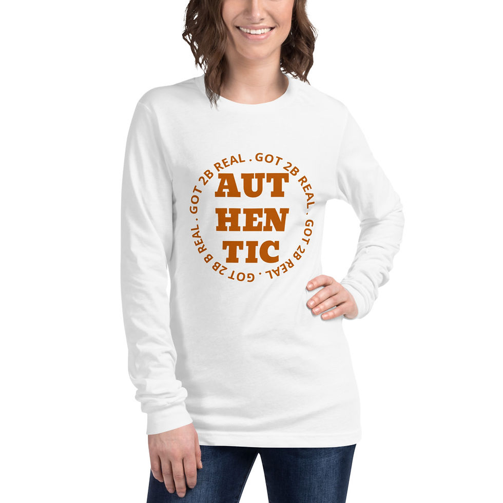 Thumbnail:  GOT 2B Real _ AUTHENTIC Long Sleeve Tee (mustard lettering)