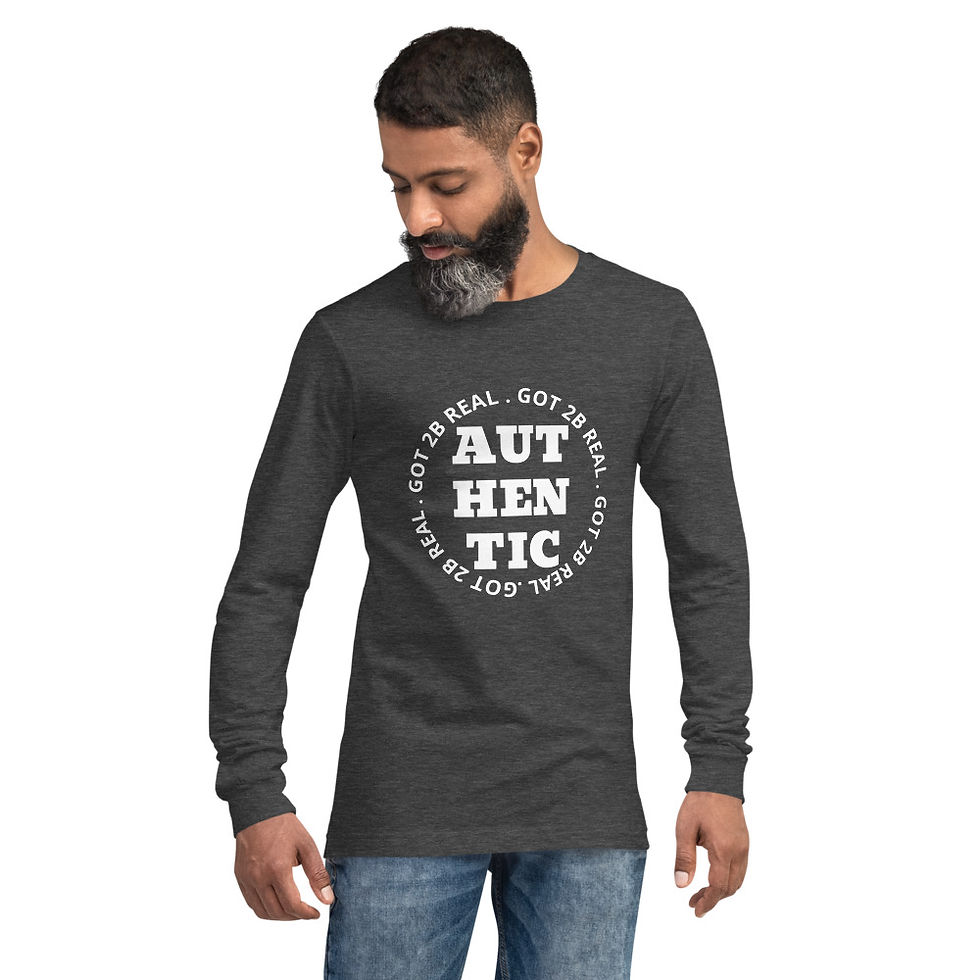 Thumbnail: GOT 2B REAL _ Authentic Long Sleeve Tee (white lettering)