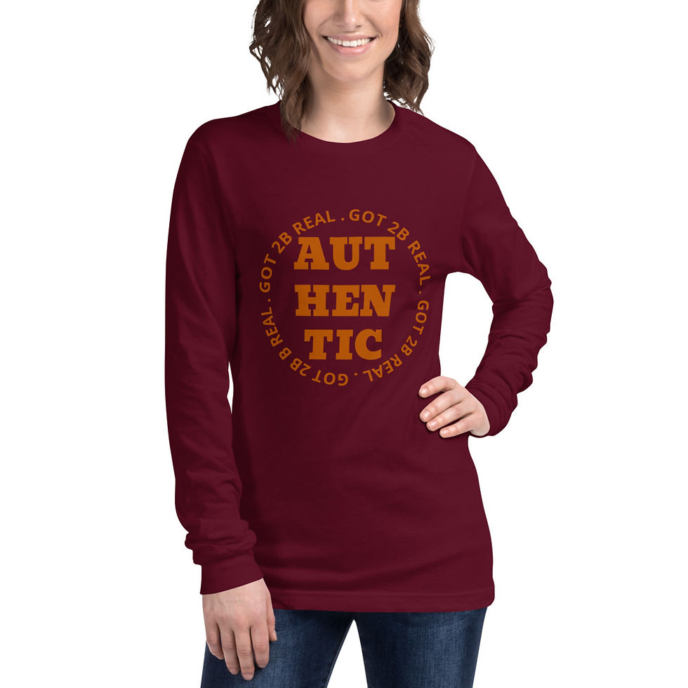 Thumbnail:  GOT 2B Real _ AUTHENTIC Long Sleeve Tee (mustard lettering)