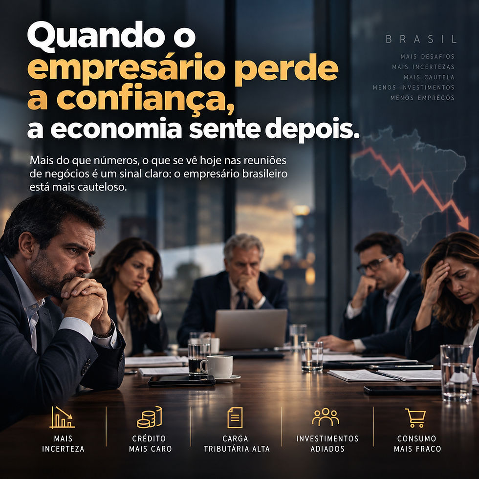 Quando o empresário perde a confiança, a economia sente depois