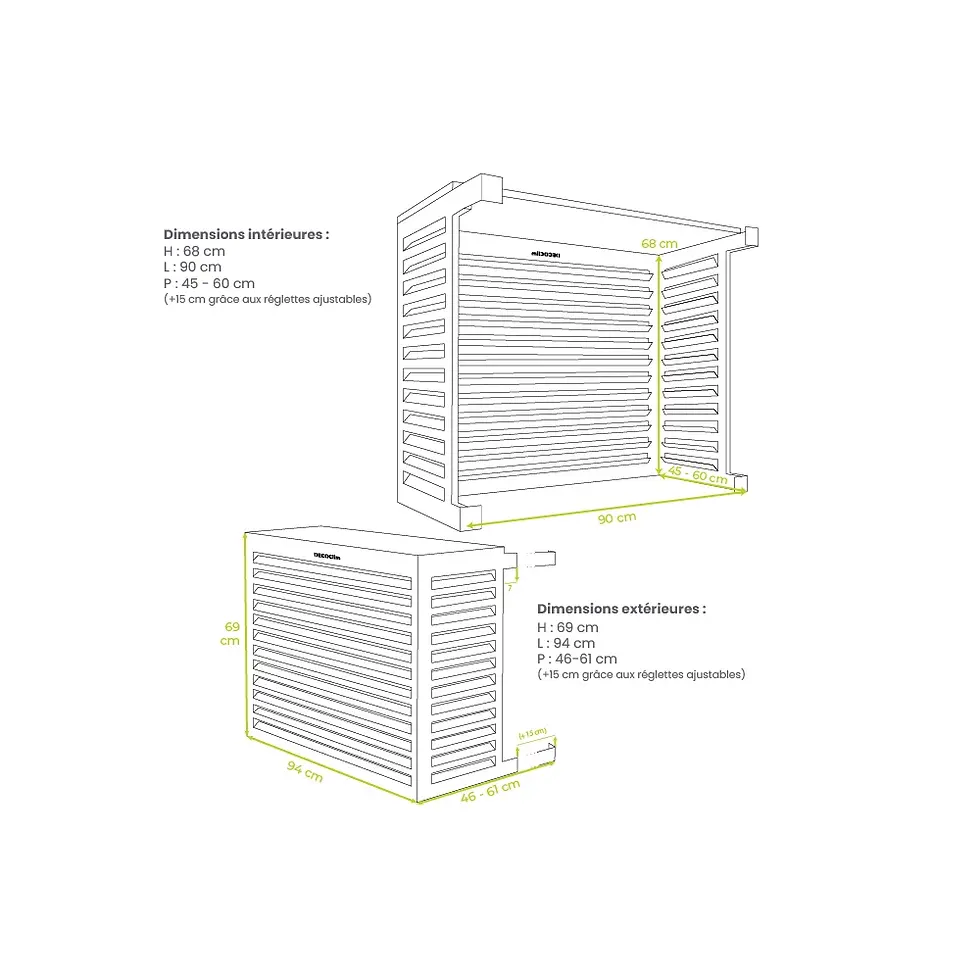 Miniaturbild: Sichtschutz-Verkleidung Alu Moosgrün