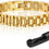 Thumbnail: MPRAINBOW 2pcs Gold Chain Link Bracelet - Stainless Steel Love Crystal Friendsh