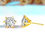 Thumbnail: 18K pure gold and moissanite earring