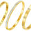 Thumbnail: 14K Gold Plated Bracelet Set for Women Love Friendship Bangle with Cubic Zircon