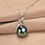Thumbnail: Gifts for women, Tahitian black pearl necklace, gift for wife, wedding