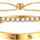 Thumbnail: MPRAINBOW 2pcs Gold Chain Link Bracelet - Stainless Steel Love Crystal Friendsh