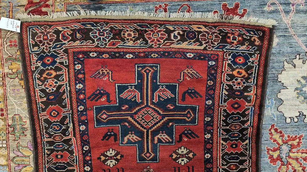 Thumbnail: Antique Persian Luri Tribal Rug with Camel Caravan 4'4" x 8'1"