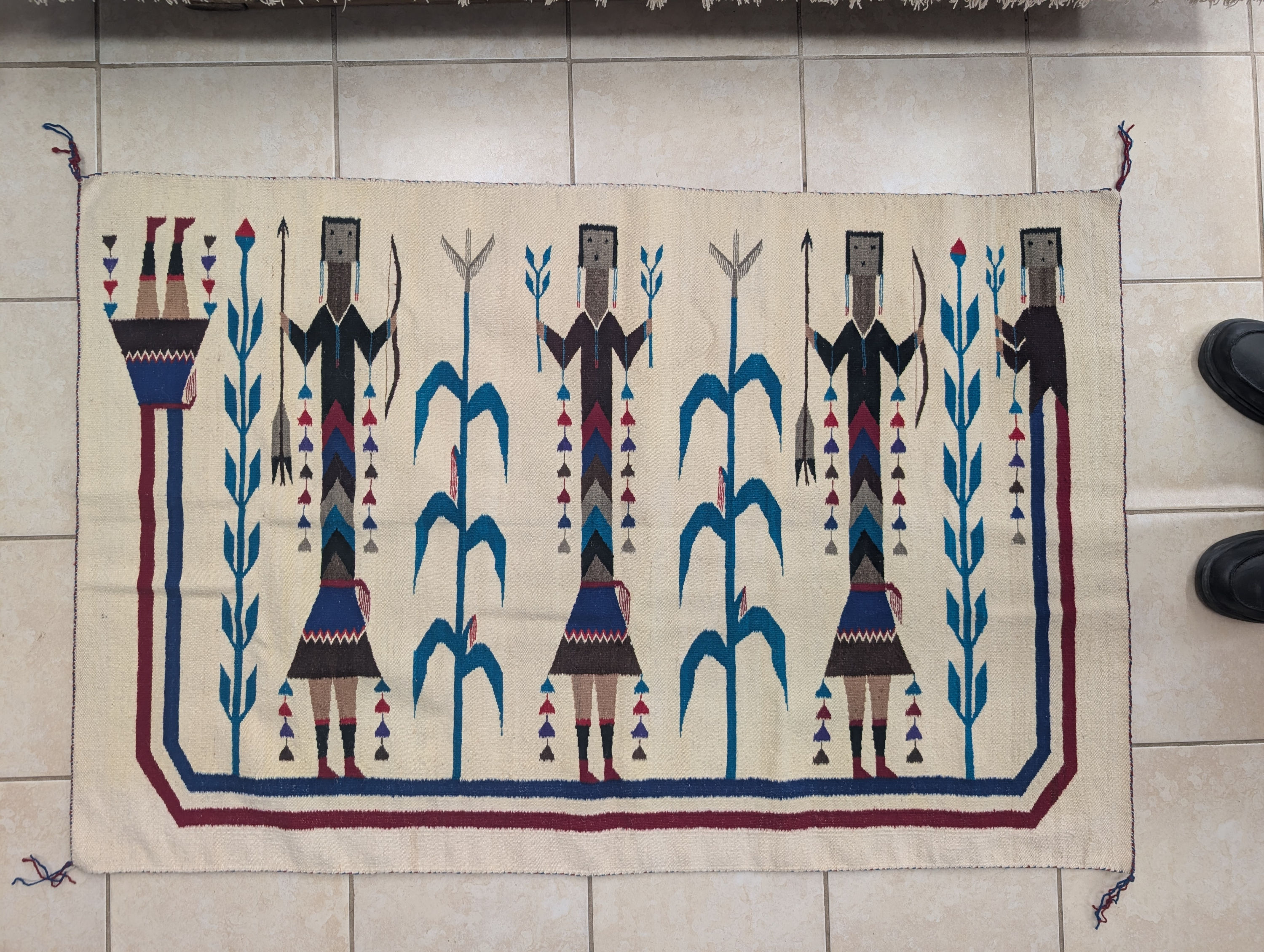 Navajo Shiprock Yei Rug 2'11" x 4'6"