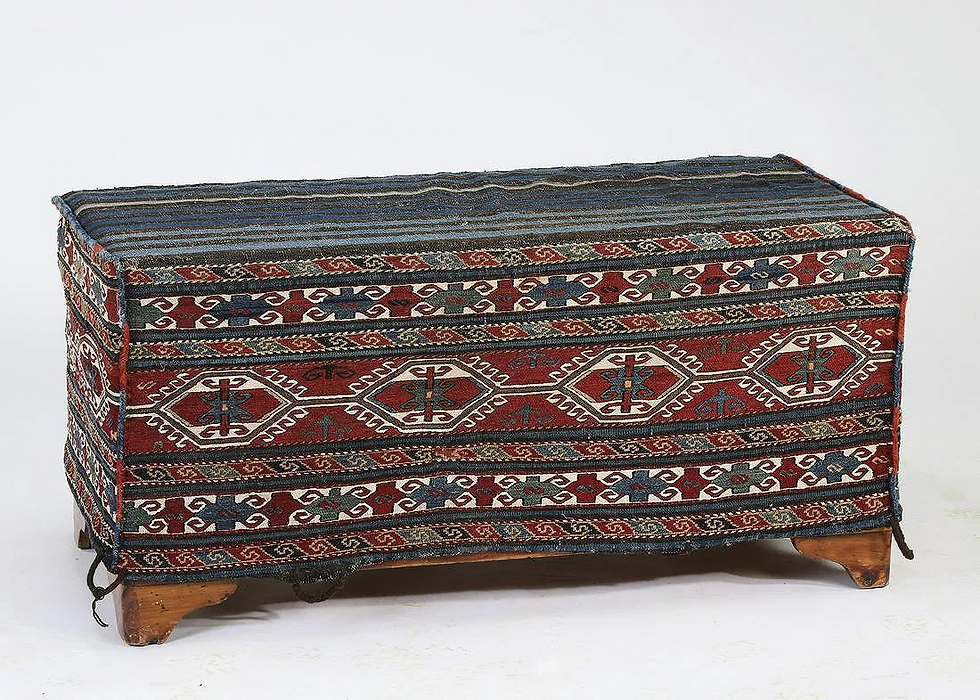 Thumbnail: Antique Persian Tribal Shahsevan Mafrash 22" x 22" x 47" (trunk not included)