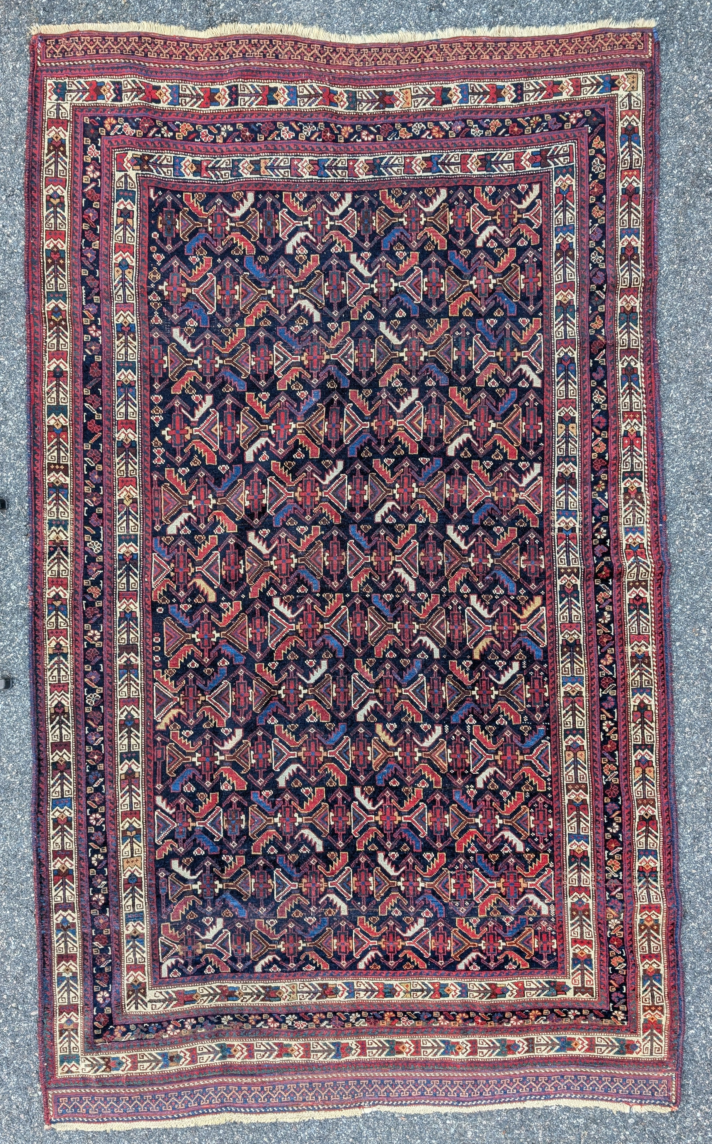 Antique Persian Afshar Rug 5'1" x 8'8"
