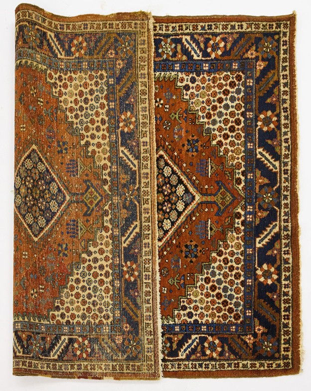Thumbnail: Antique Rare 3 Medallion Heriz Rug 5'3" x 6'6"