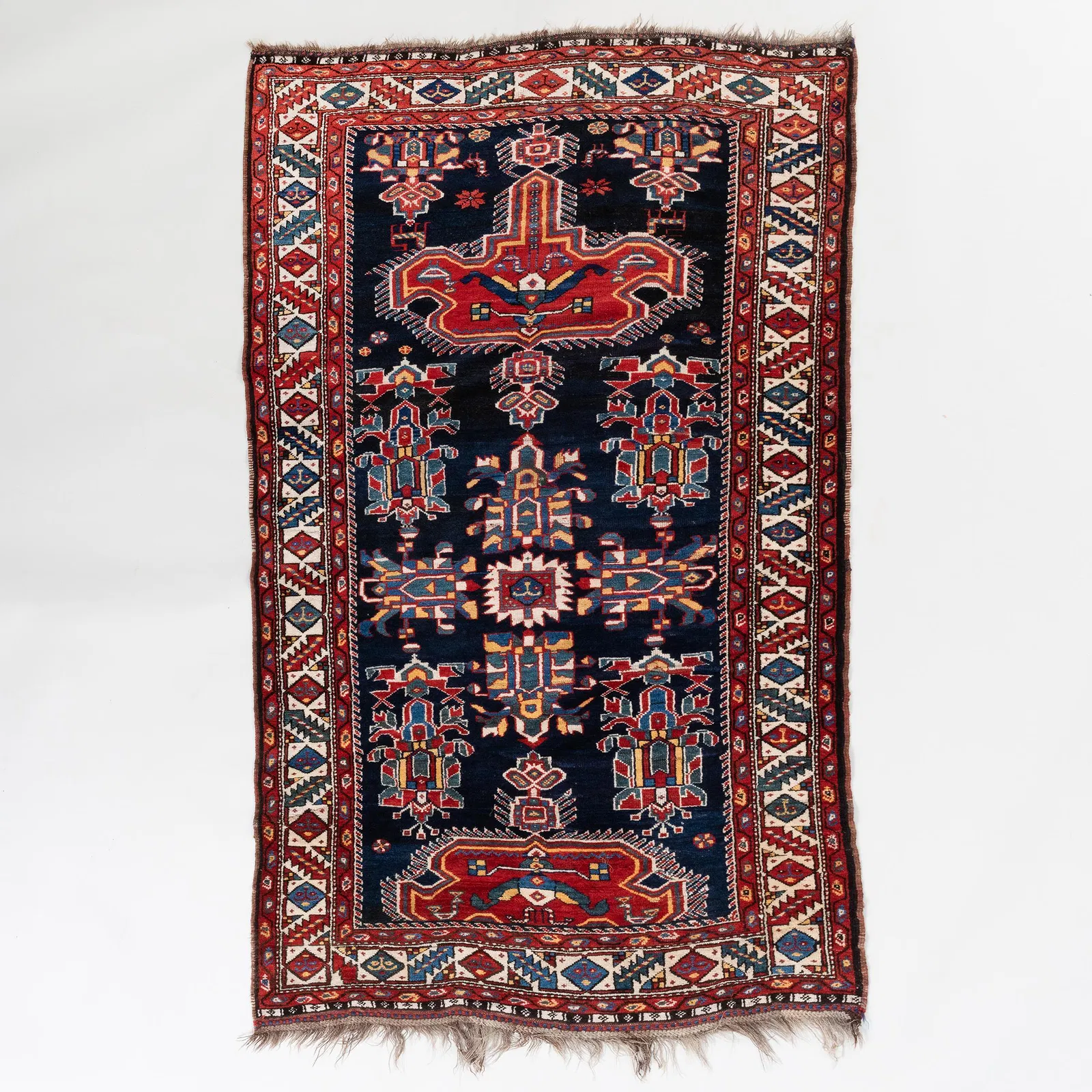 Antique Persian Bakhtiari Tribal Rug 4'2" x 7'5"