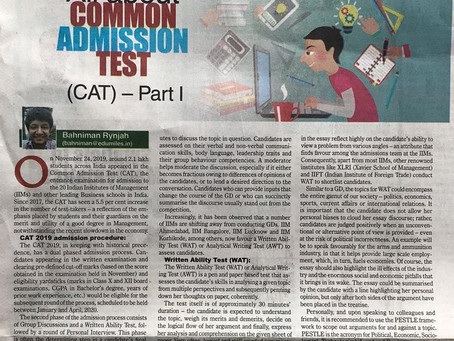 CAT 2019: Knowledge Sessions for Group Discussions, Written Ability Tests and Personal Interviews