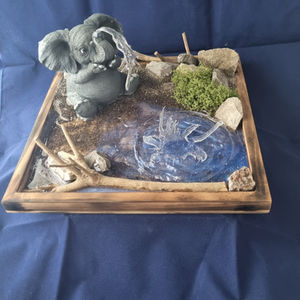 Composizioni artistiche con statuina in resina