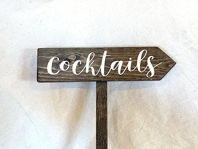 "Cocktails" - Script Wooden Sign