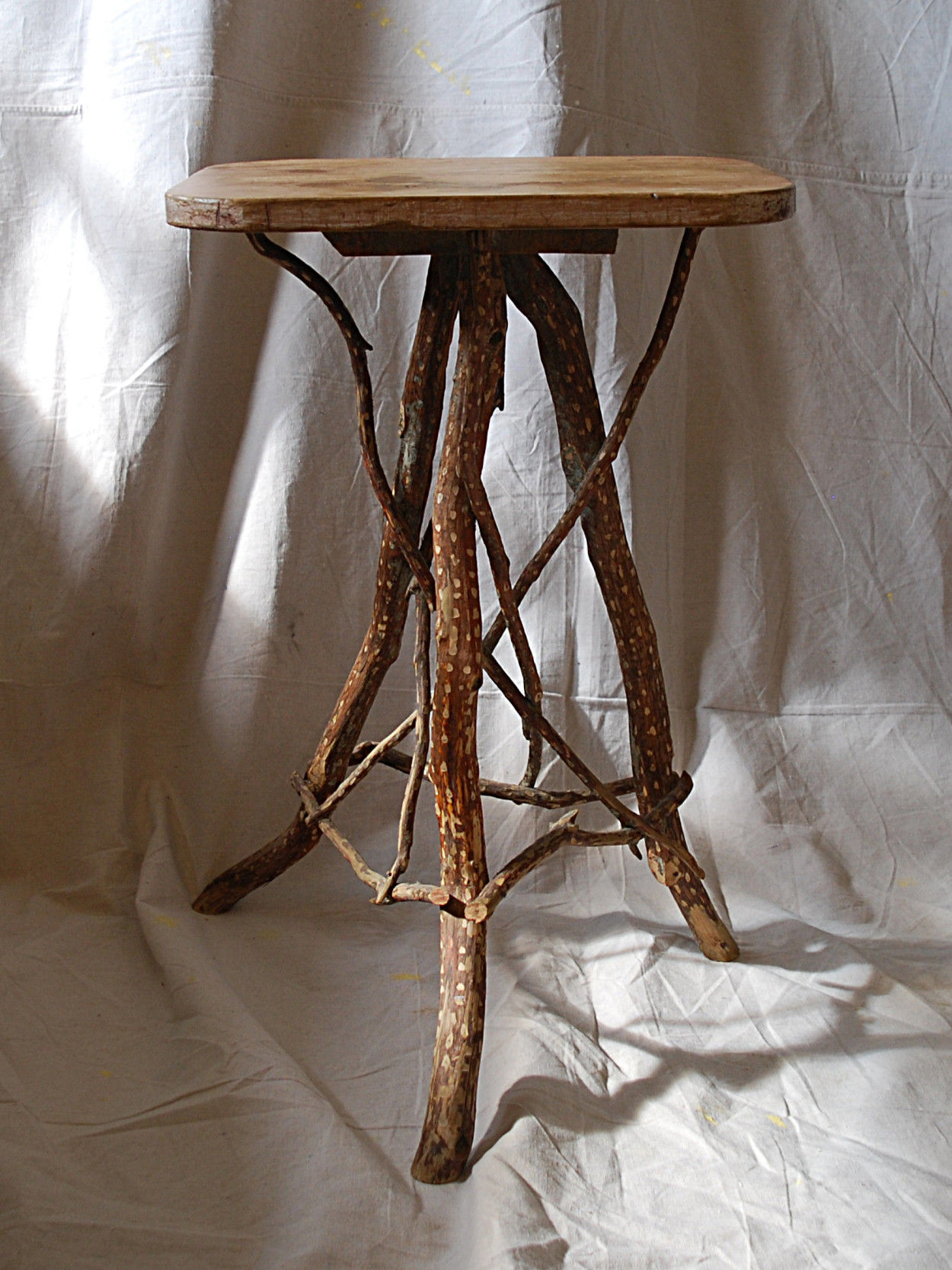 Rustic Dotted Wooden Table