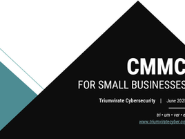 CMMC for small businesses cover slide
