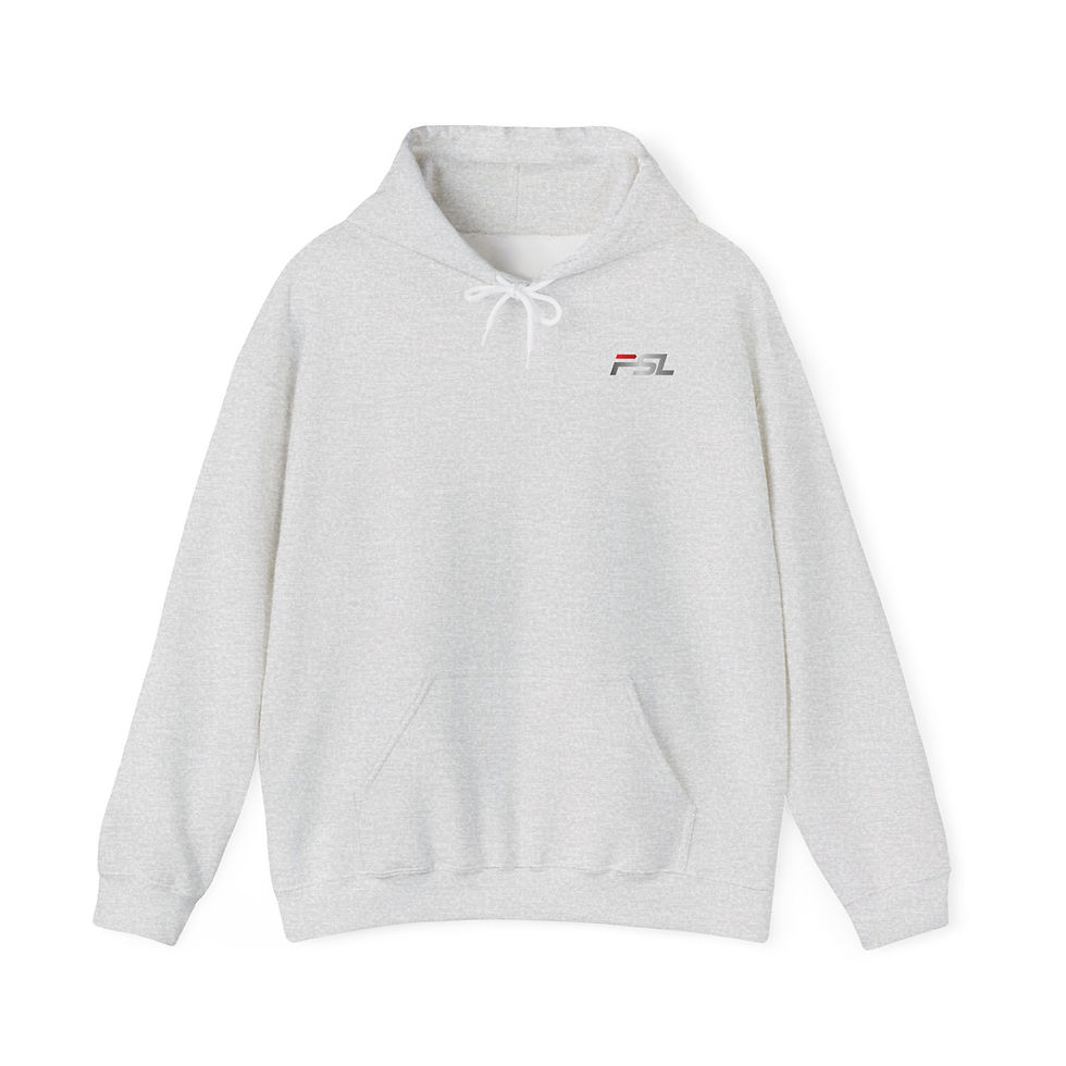 Thumbnail: Progress Over Perfection Hoodie | Red FSL logo sweatshirt