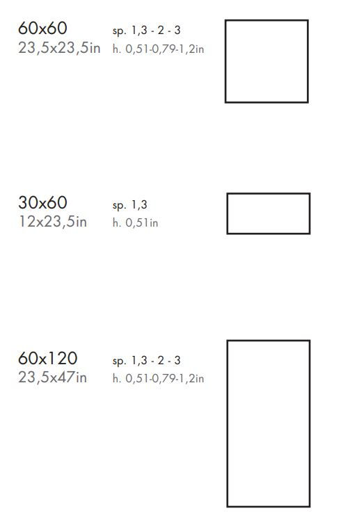 Cottostone slab sizes