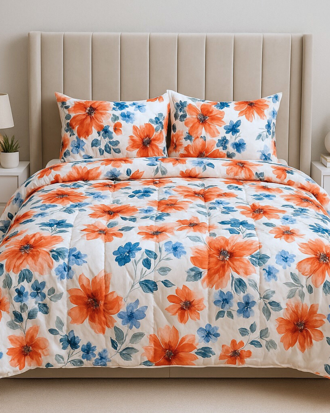 Edredón Flor Salmón