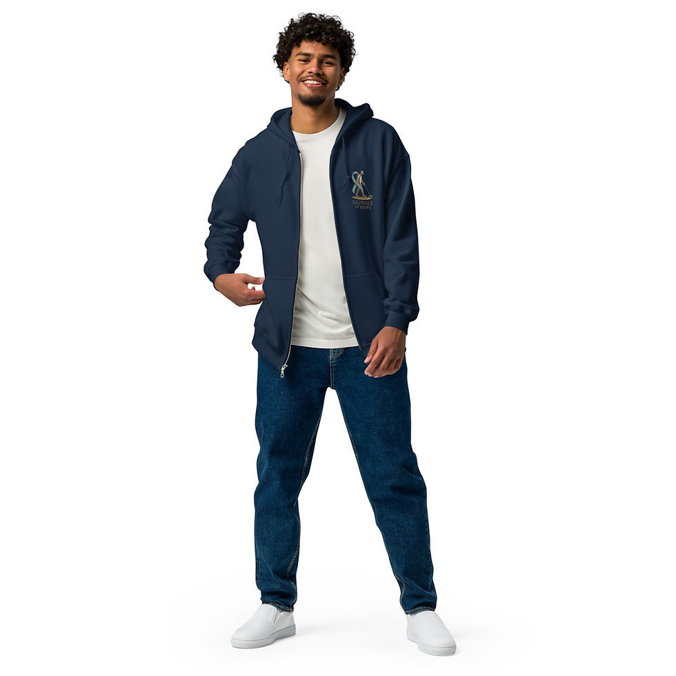 Thumbnail: Unisex Unearth Peace of Mind Zip Hoodie
