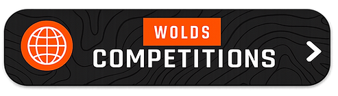 Wolds Competitions website button featuring an orange globe icon, bold white and orange branding text, and a right-facing arrow on a dark textured background with contour-style line detailing.