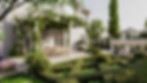 Backyard landscape design formal garden