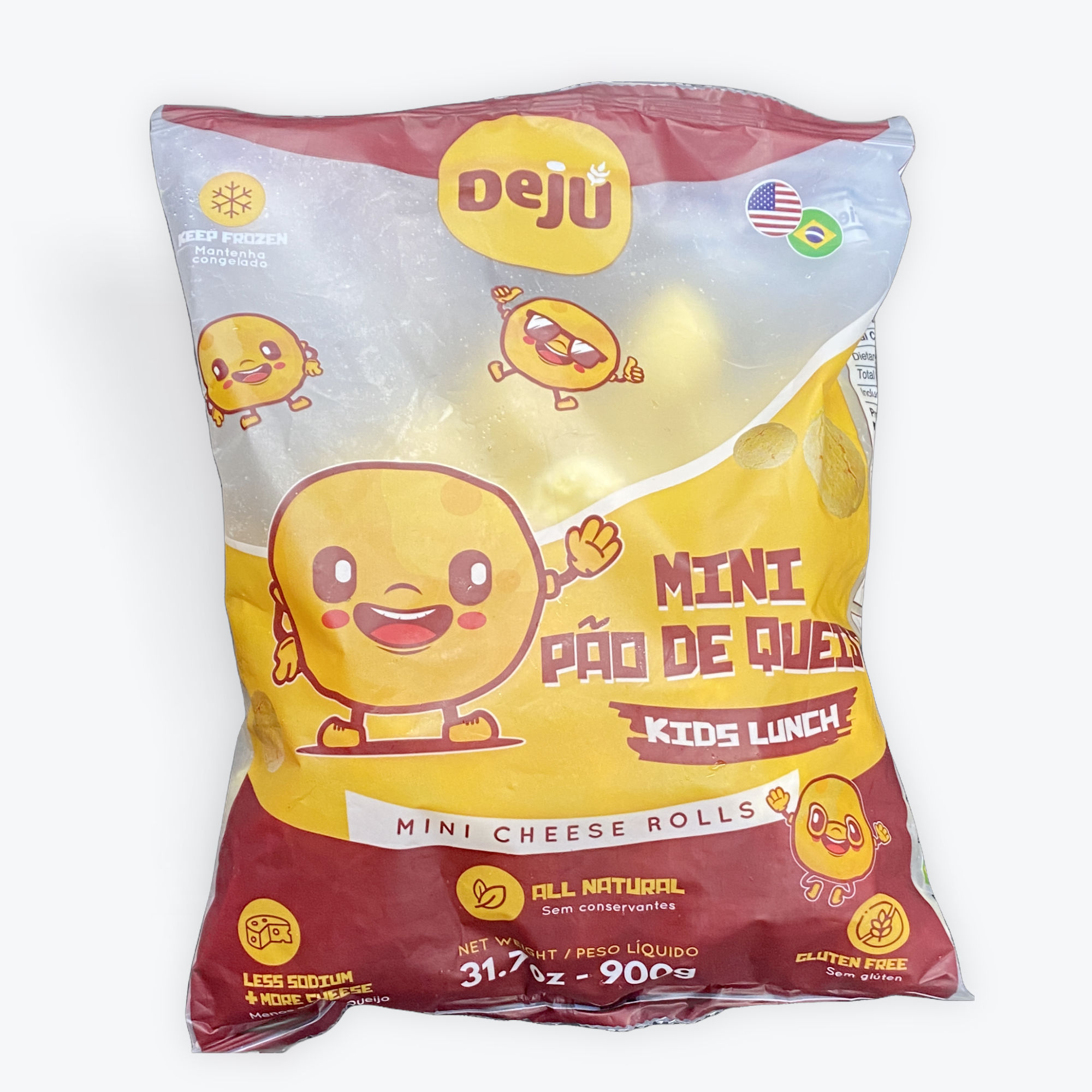 Mini pao de queijo deju kids lunch 900g