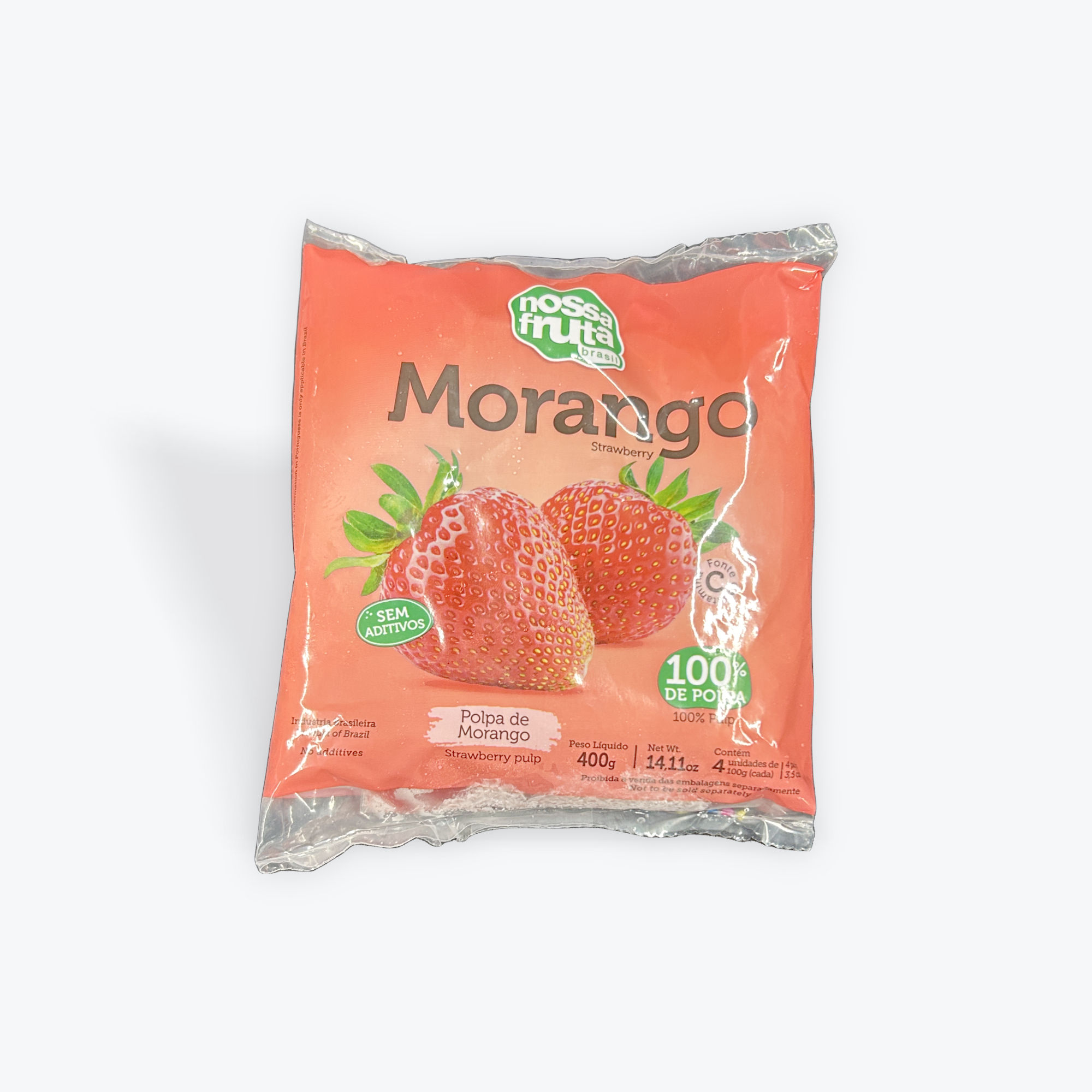 Nossa Fruta Brazil Morango Pulp 400g