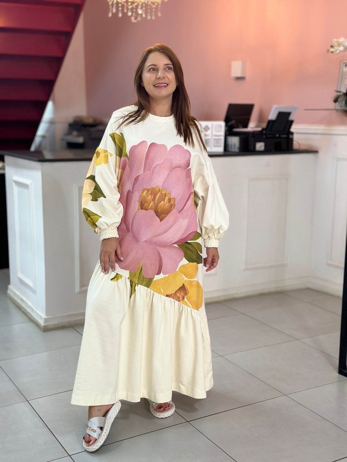 Vestido Maxi Moletom Chita Bella