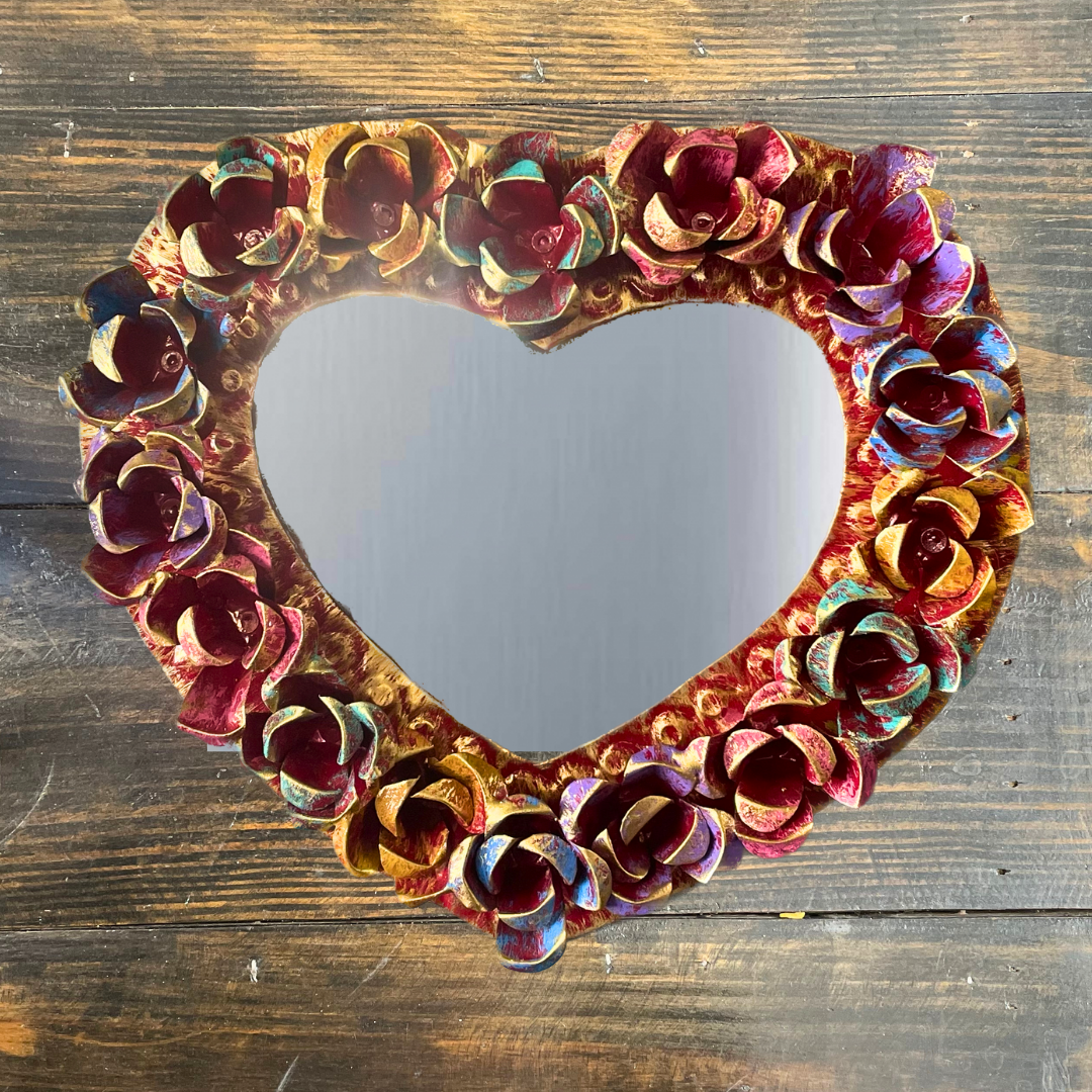 Rose Heart Mirror
