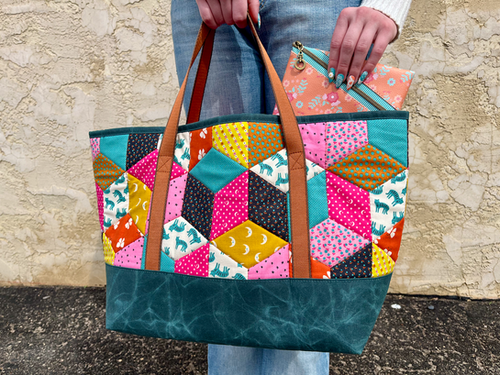 Everyday Altoona Tote | Lucky Diamonds Print | Bur Oak Stitchery