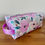 Thumbnail: Vinyl Makeup Pouch Purple Floral